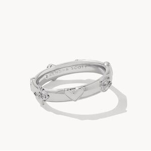Kendra Scott Beatrix Band Ring In Silver Size 7 New